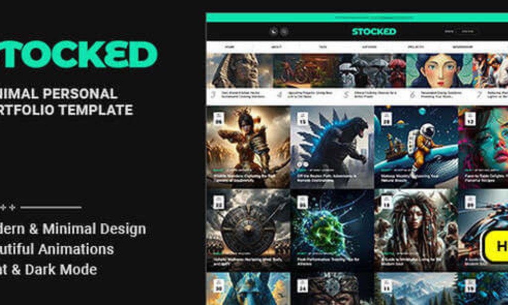 Stocked v1.0 – Personal Portfolio HTML Template