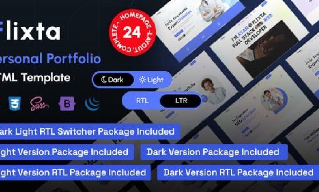 Flixta – Personal Portfolio HTML Template