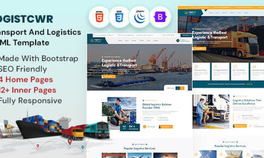 Logistcwr – Transport and Logistics HTML Template