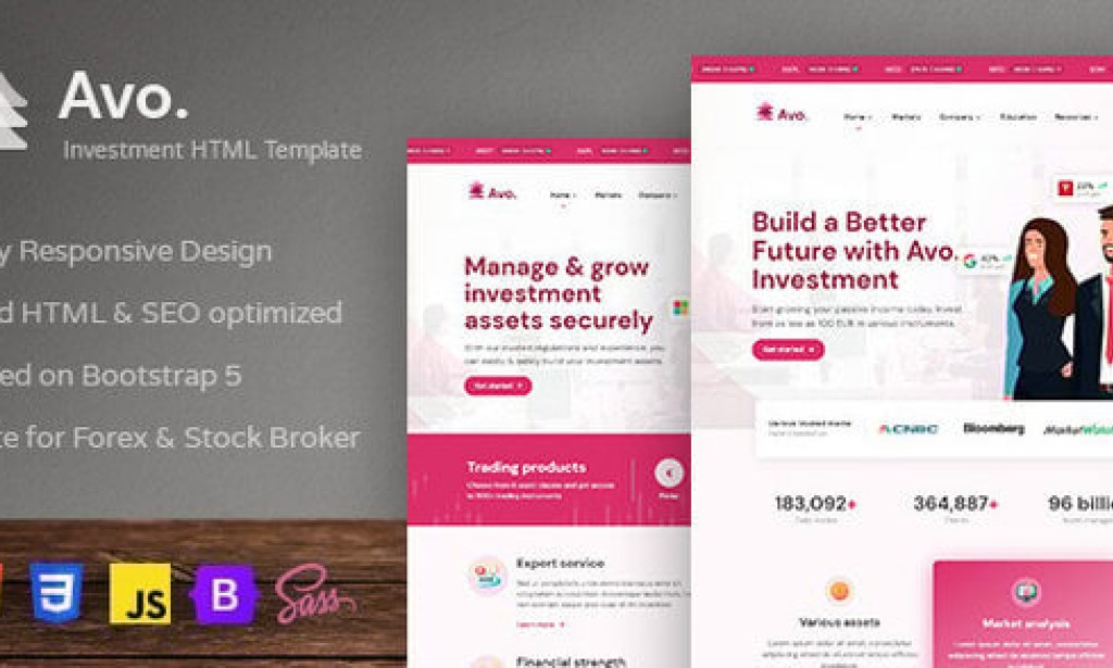 Avo v1.0.3 – Finance and Investment HTML Template