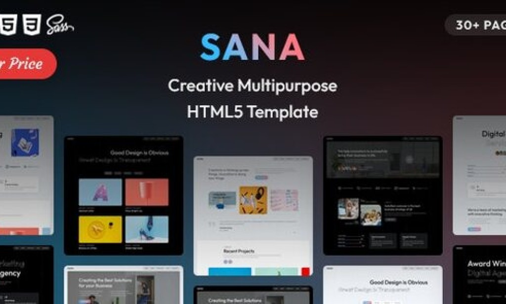 Sana v1.1 – Creative Multipurpose HTML5 Template