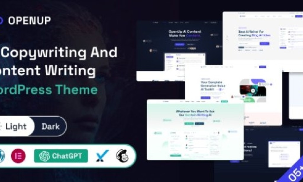 Openup v1.0.5 – AI Content Writer & AI Application WordPress Theme