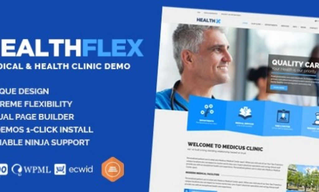 HEALTHFLEX v2.7.4 – Doctor Medical Clinic & Health WordPress Theme Free