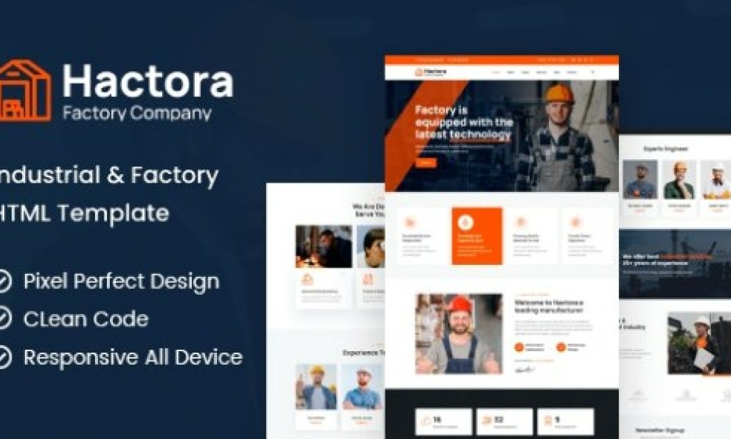 Hactora v1.0 – Industry & Factory HTML Template Free