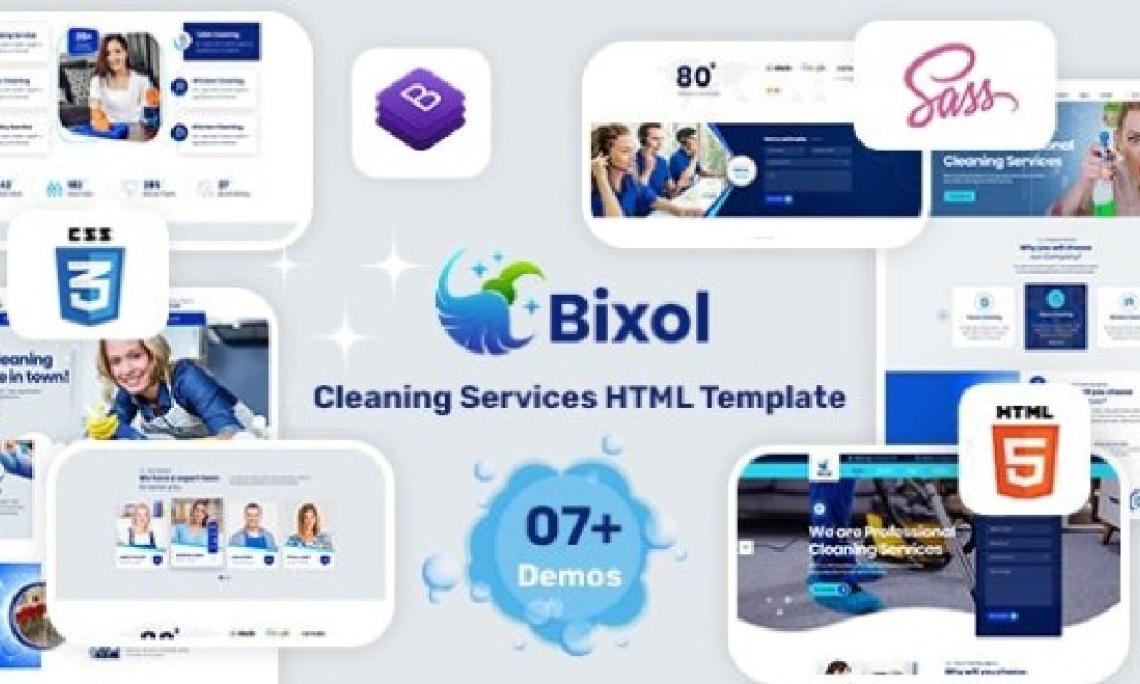 Bixol v1.0 – Cleaning Services HTML Template Free