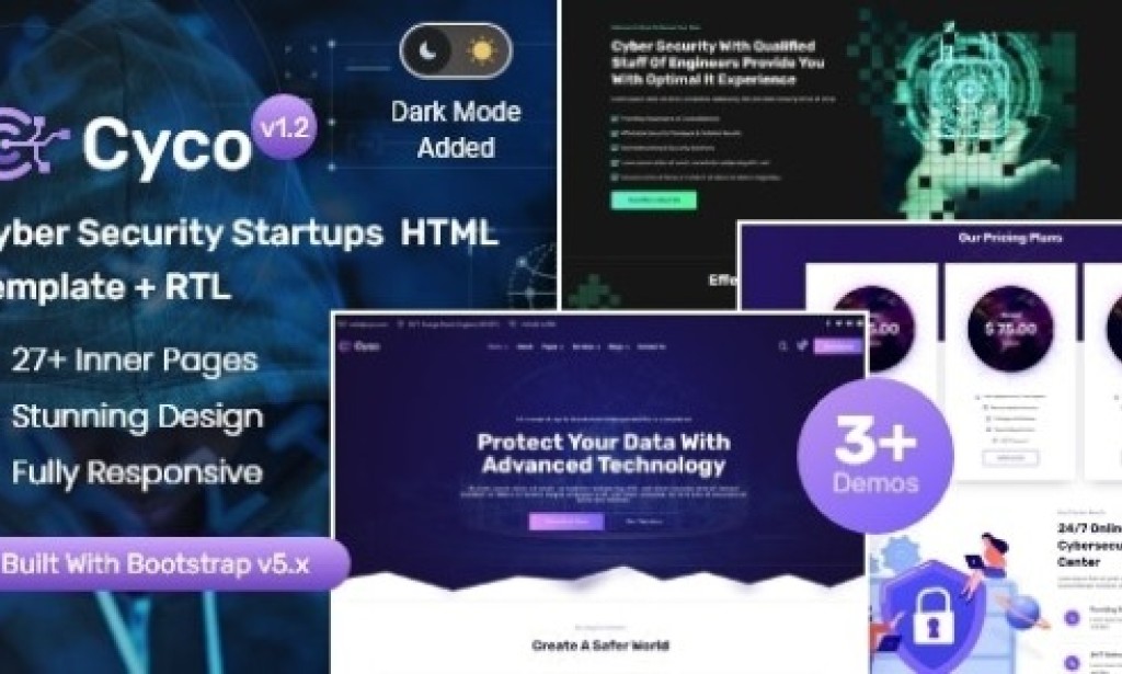 Cyco v1.2 – Cyber & Online Security Providers HTML Template Free