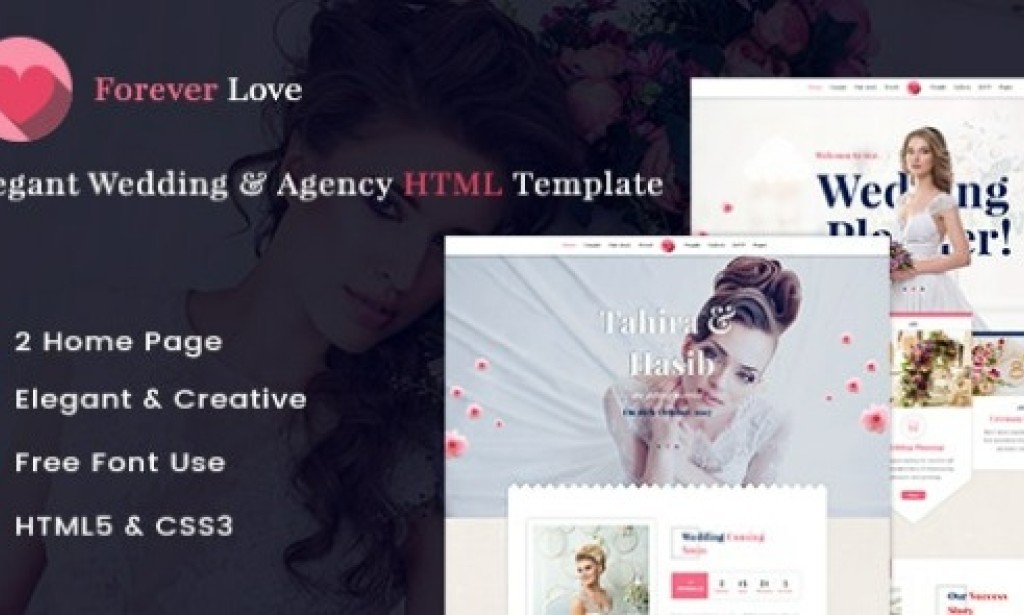 Forever Love v1.0 – Wedding & Agency HTML Template Free