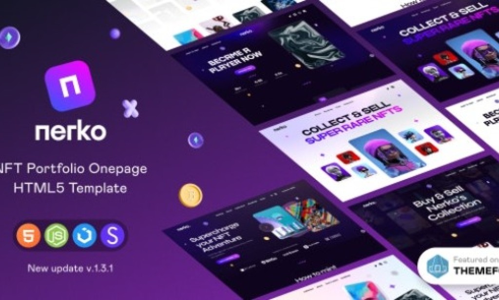 Nerko v1.3.1 – NFT Portfolio Onepage Template Free