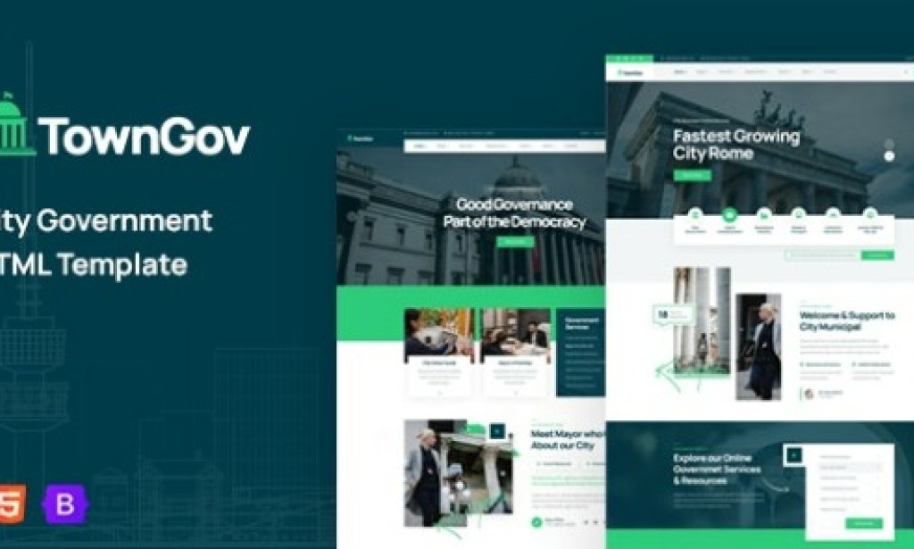 Towngov v1.0 – City Government HTML Template Free