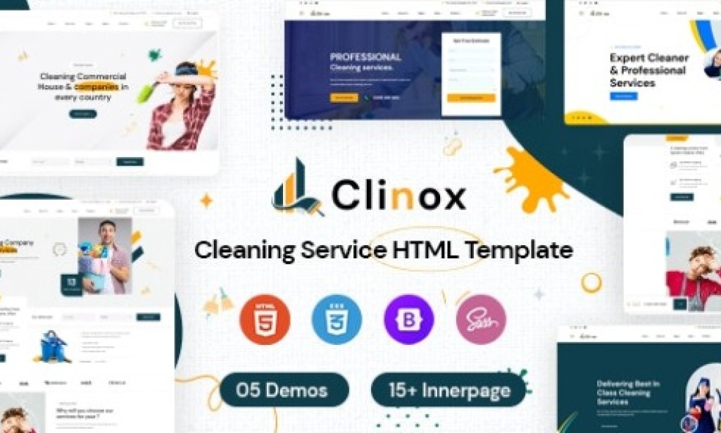 Clinox v1.0 – Cleaning Services HTML Template Free