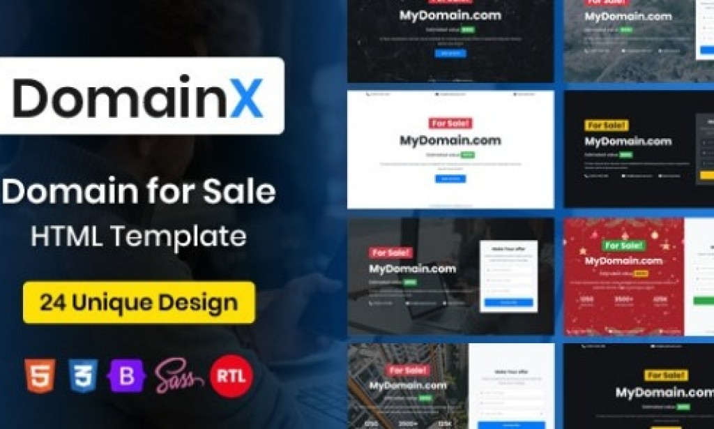 DomainX v2.0 – Domain for Sale HTML Template Free
