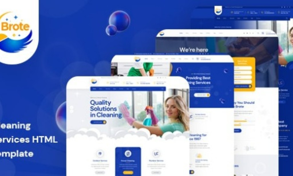 Brote v1.0 – Cleaning Services HTML Template Free