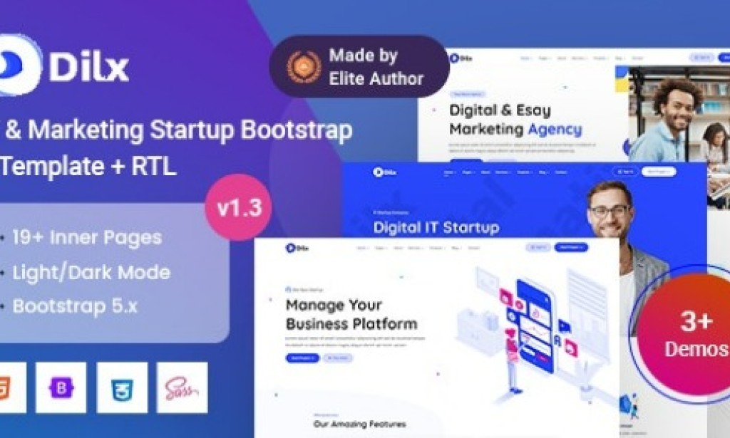 Dilx v1.0 – Technology & SEO Marketing Services HTML Template Free