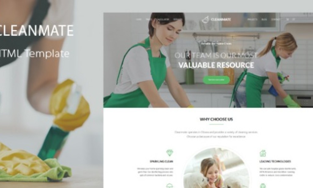 CleanMate v1.0 – Cleaning Template HTML Free
