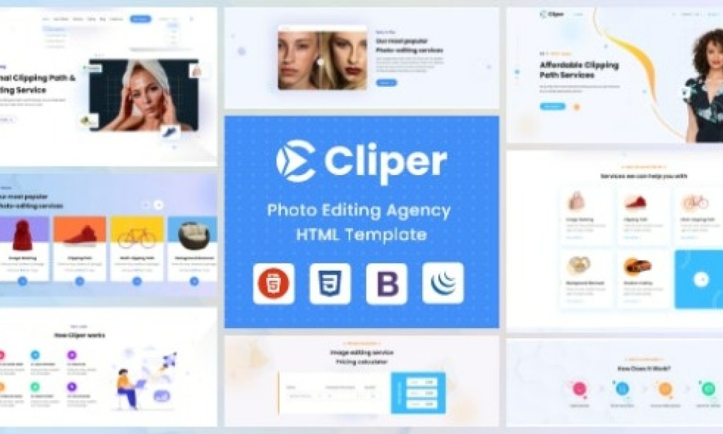 Cliper v1.0 – Image Editing Agency HTML Template Free