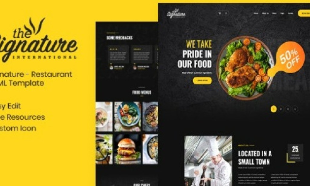 Thesignature v1.0 – Restaurant HTML Template Free