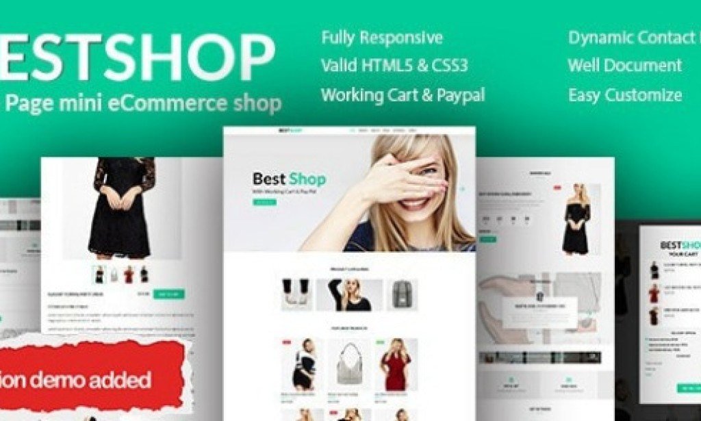 Bestshop v1.0 – One Page Mini eCommerce Shop Template Free