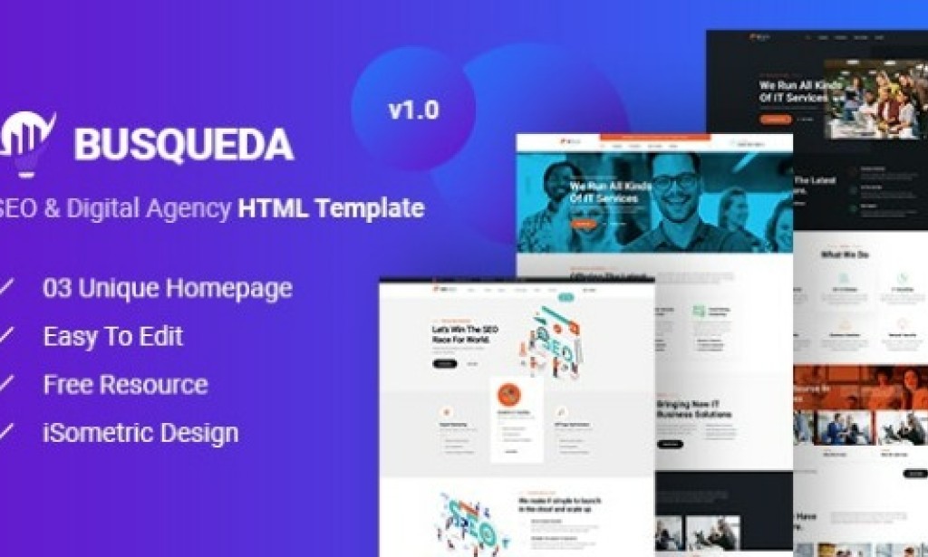 Busqueda v1.0 – SEO & Digital Agency HTML Template Free