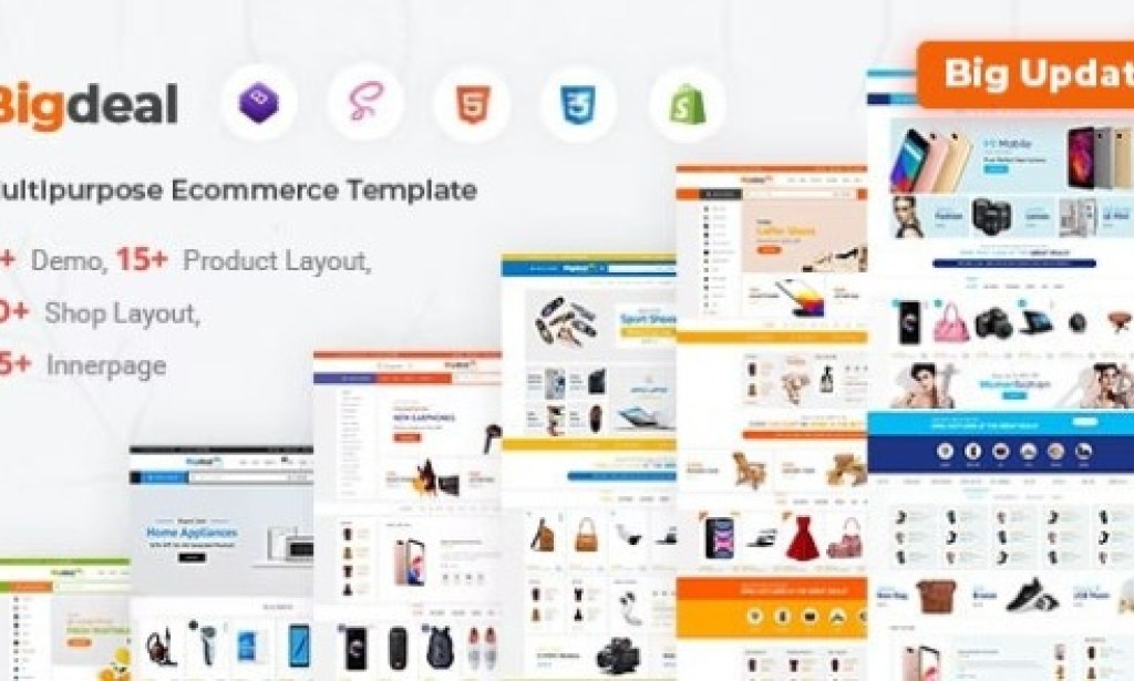 Bigdeal v1.1 – eCommerce Bootstrap 4 & 5 HTML + Admin Template Free