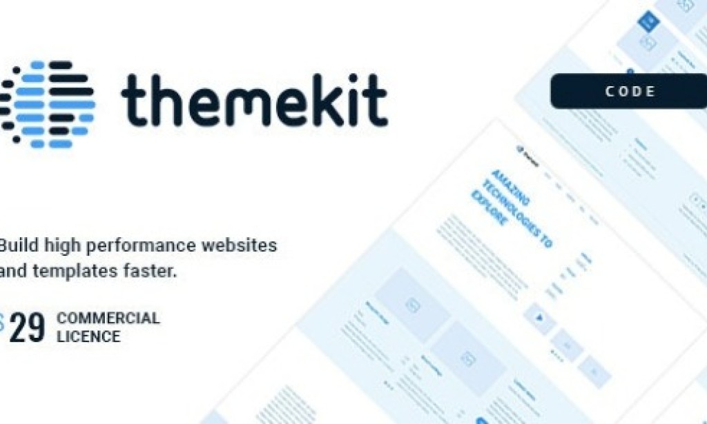 Themekit Code v1.1 – Wireframe HTML Framework Free