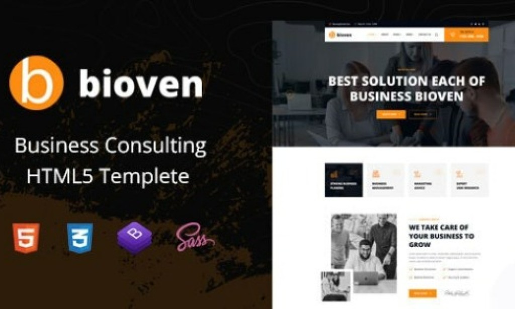 Bioven v1.0 – Business Consulting HTML5 Template Free