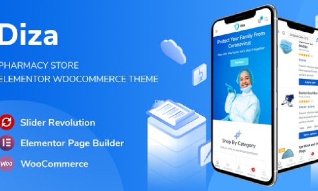 Diza v1.2.2 – Pharmacy Store Elementor WooCommerce Theme Free