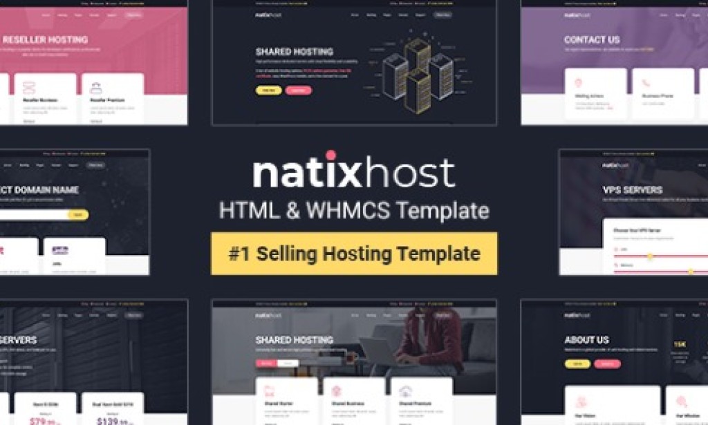 NatixHost (28 Aug 21) – WHMCS & Hosting HTML Template