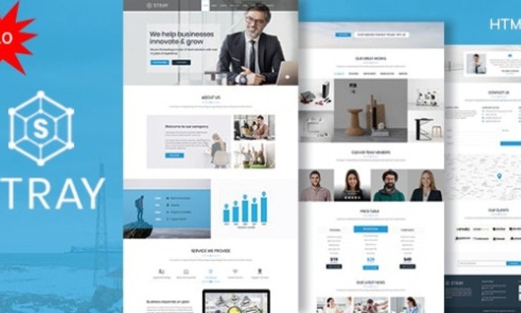 Stray v2.0 – Business Landing Page HTML Template with RTL Free