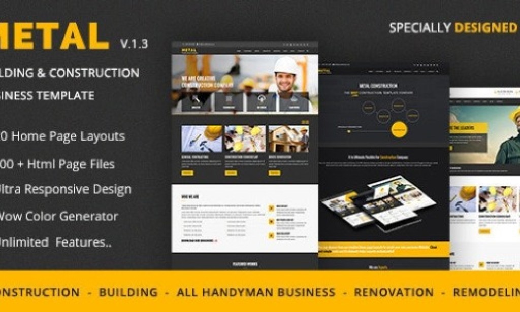 Metal v1.3.1 – Mobile Friendly Building & Construction Business Template Free