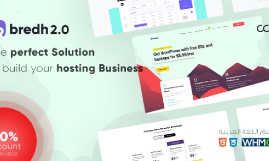 Bredh v2.0 – Multipurpose Web Hosting with WHMCS Template Free
