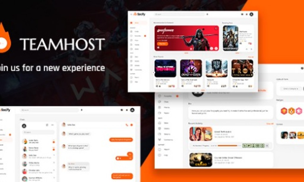 TeamHost v1.0 – Gaming Community HTML Template Free