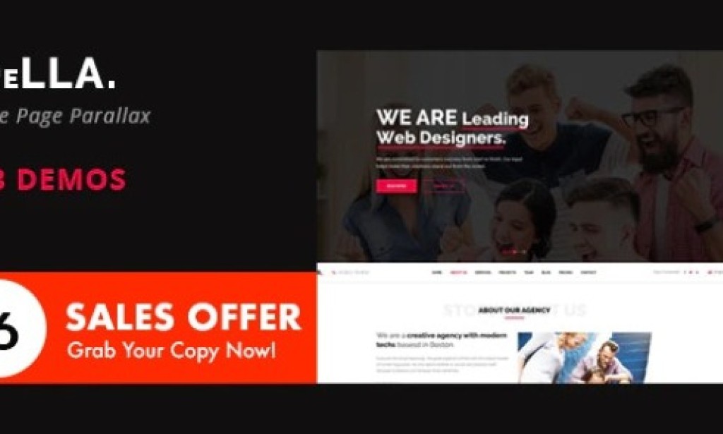 DELLA v1.0 – One Page Template for Digital Agency Free
