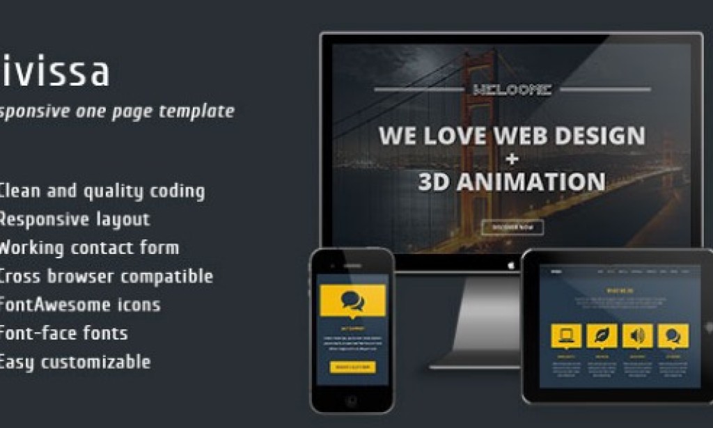 Eivissa v1.0 – Responsive One Page Template Free