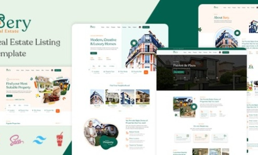 Bery v1.0 – Real Estate Listing Template Free
