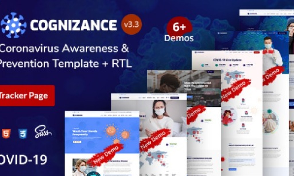 Cognizance v3.3 – Medical Health & COVID-19 Template Free