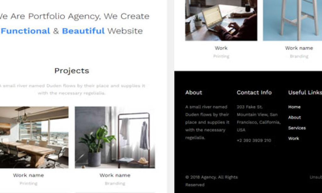 Portfolio Email HTML Template Free