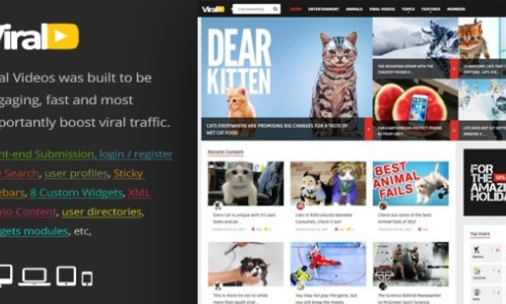 ViralVideo v2.8 – Responsive Magazine WordPress Theme Free