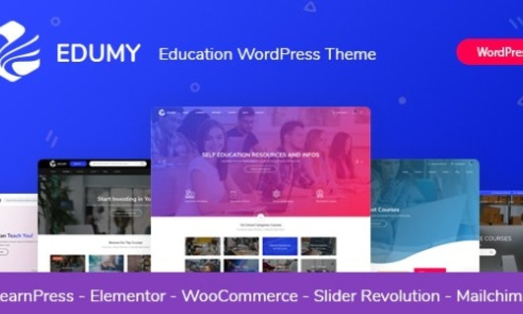 Edumy v1.2.5 – LMS Online Education Course WordPress Theme Free