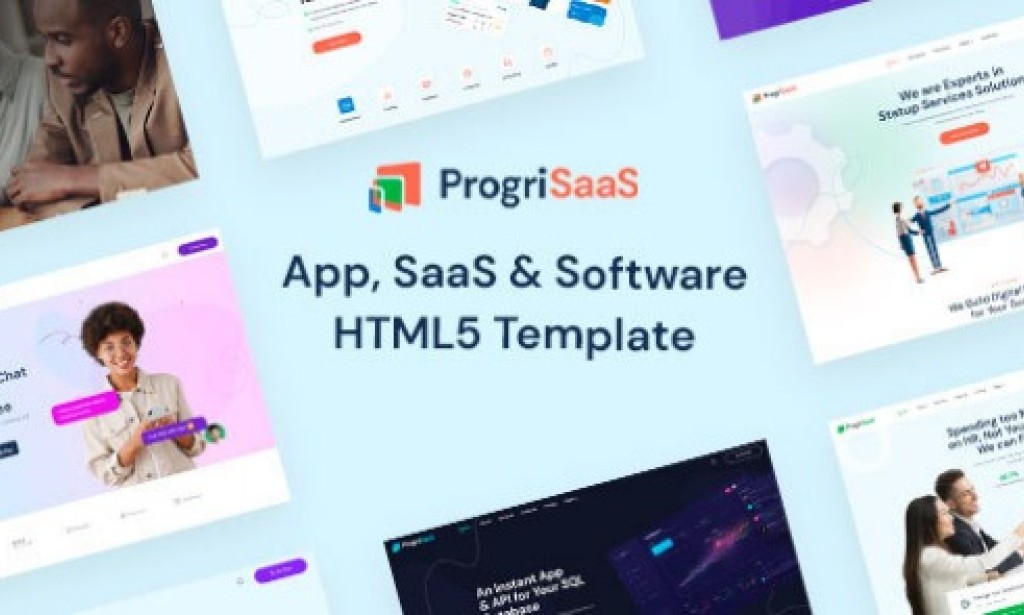 ProgriSaaS v1.0 – Creative Landing Page HTML5 Templates Free