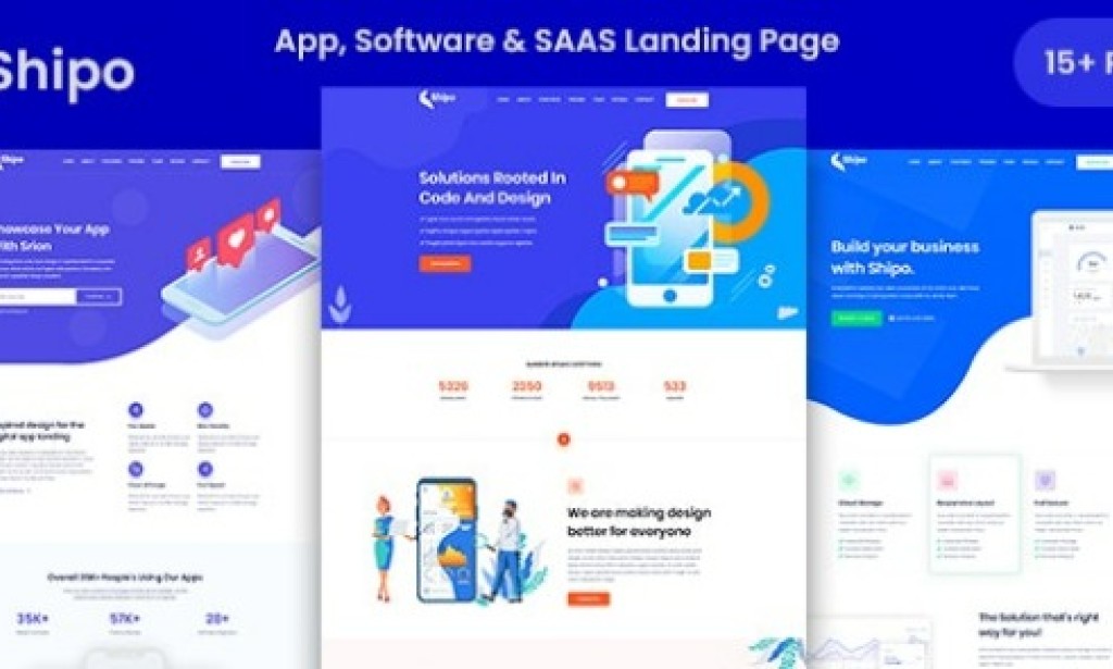 Shipo v1.0 – App, Software & SAAS Landing Template Free