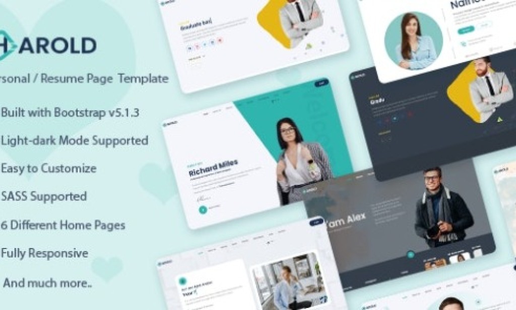 Harold v1.0 – Personal Portfolio Template Free