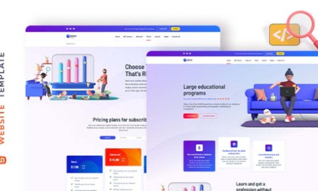 Edison v1.1 – Online Education Website Template Free