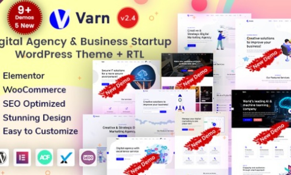 Varn v2.4 – Elementor IT & SEO Agency WordPress Theme Free