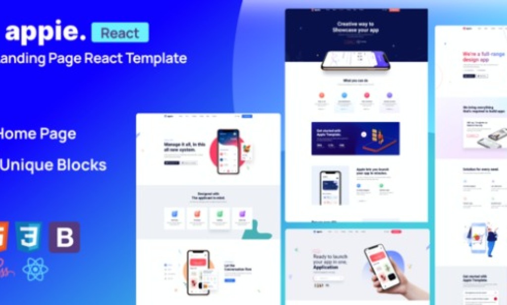 Appie v1.0 – React App Landing Page Source Code
