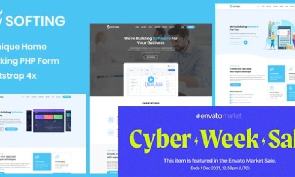 Softing v1.7 – Software Landing Page HTML Template Free