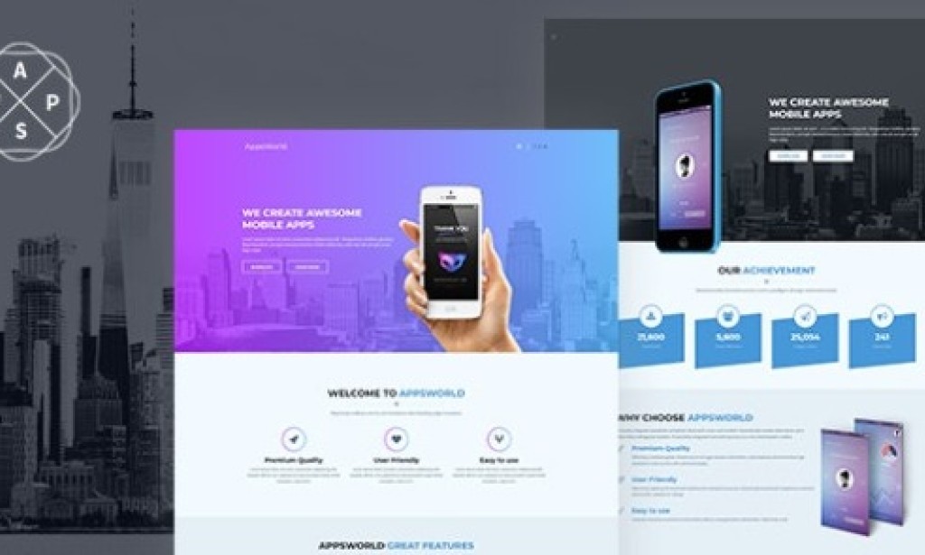 AppsWorld v1.1.0 – App Landing Page HTML5 Template Free