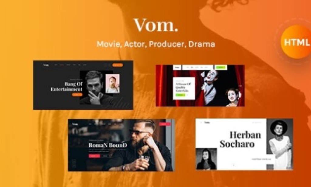 Vom v1.0 – Multipurpose Film Maker HTML5 Template Free