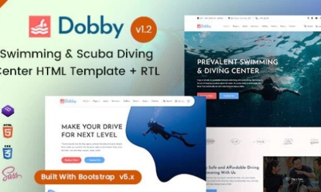 Dobby v1.2 – Swimming & Scuba Diving HTML Template Free