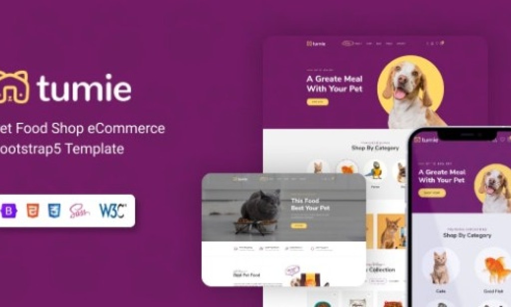 Tuime v1.0 – Animal Food Website Template Free