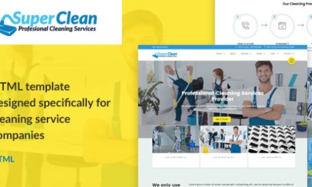 Super Clean v1.0 – Cleaning Services HTML Template Free